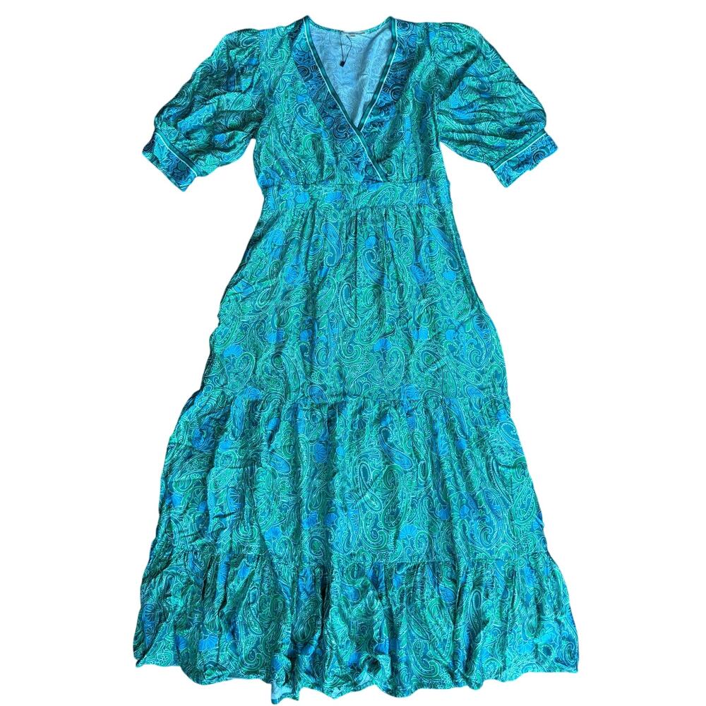 Suncoo Paris tiered paisley maxi dress size T2